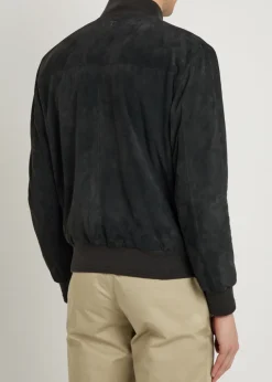 Suede bomber jacket