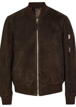 Suede bomber jacket