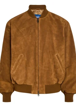 Suede bomber jacket