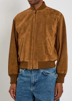 Suede bomber jacket