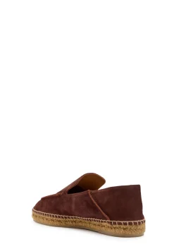 Suede espadrille loafers