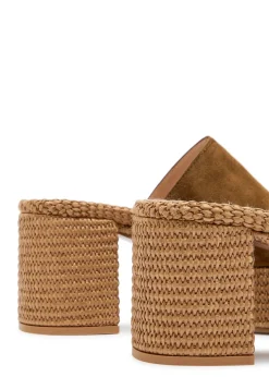 Suede espadrille sandals