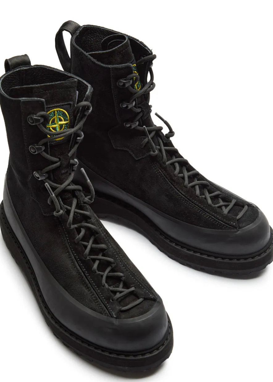 Suede hiking boots