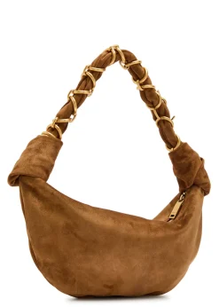 Suede hobo bag