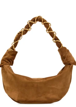 Suede hobo bag