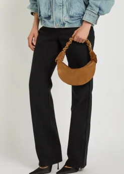 Suede hobo bag