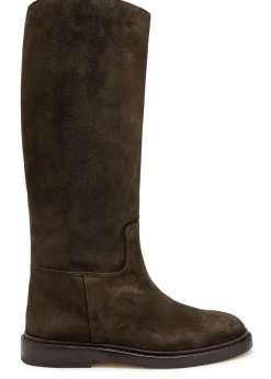 Suede knee-high boots