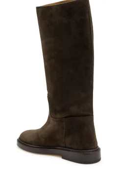 Suede knee-high boots