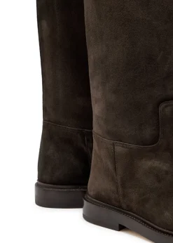Suede knee-high boots