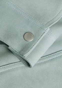 Suede trucker jacket