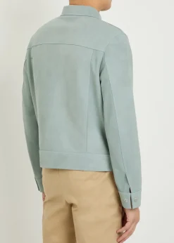 Suede trucker jacket