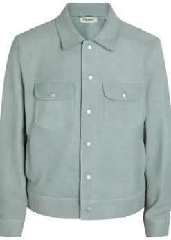 Suede trucker jacket