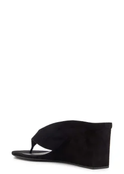 75 suede wedge mules