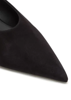 75 suede wedge slingback pumps