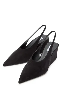75 suede wedge slingback pumps