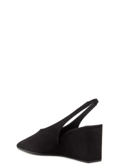75 suede wedge slingback pumps
