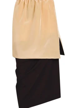 Sully layered wool and silk-blend midi skirt