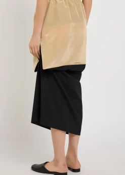 Sully layered wool and silk-blend midi skirt