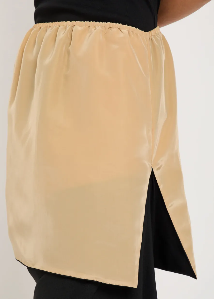 Sully layered wool and silk-blend midi skirt