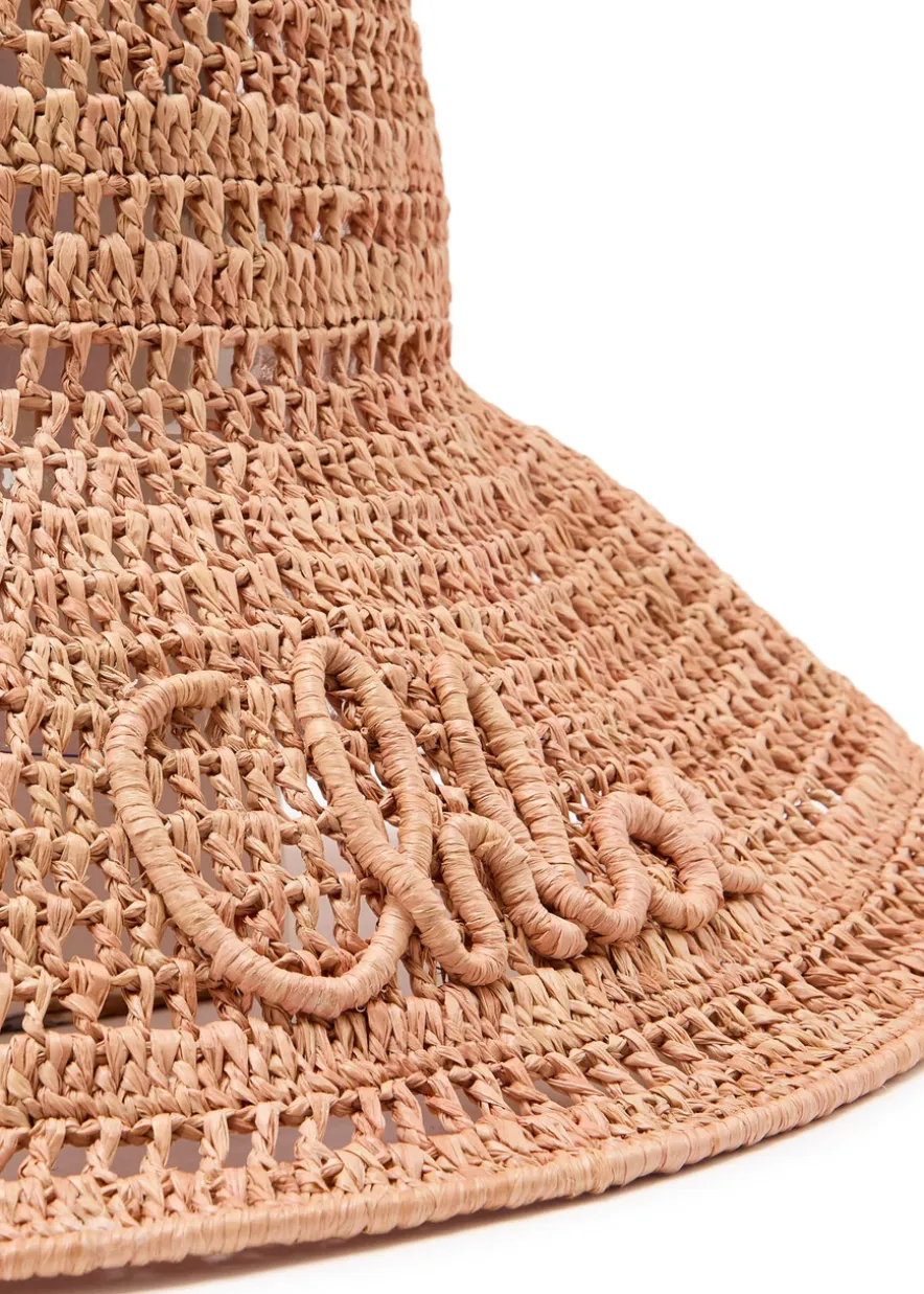 Summer Banana logo raffia hat