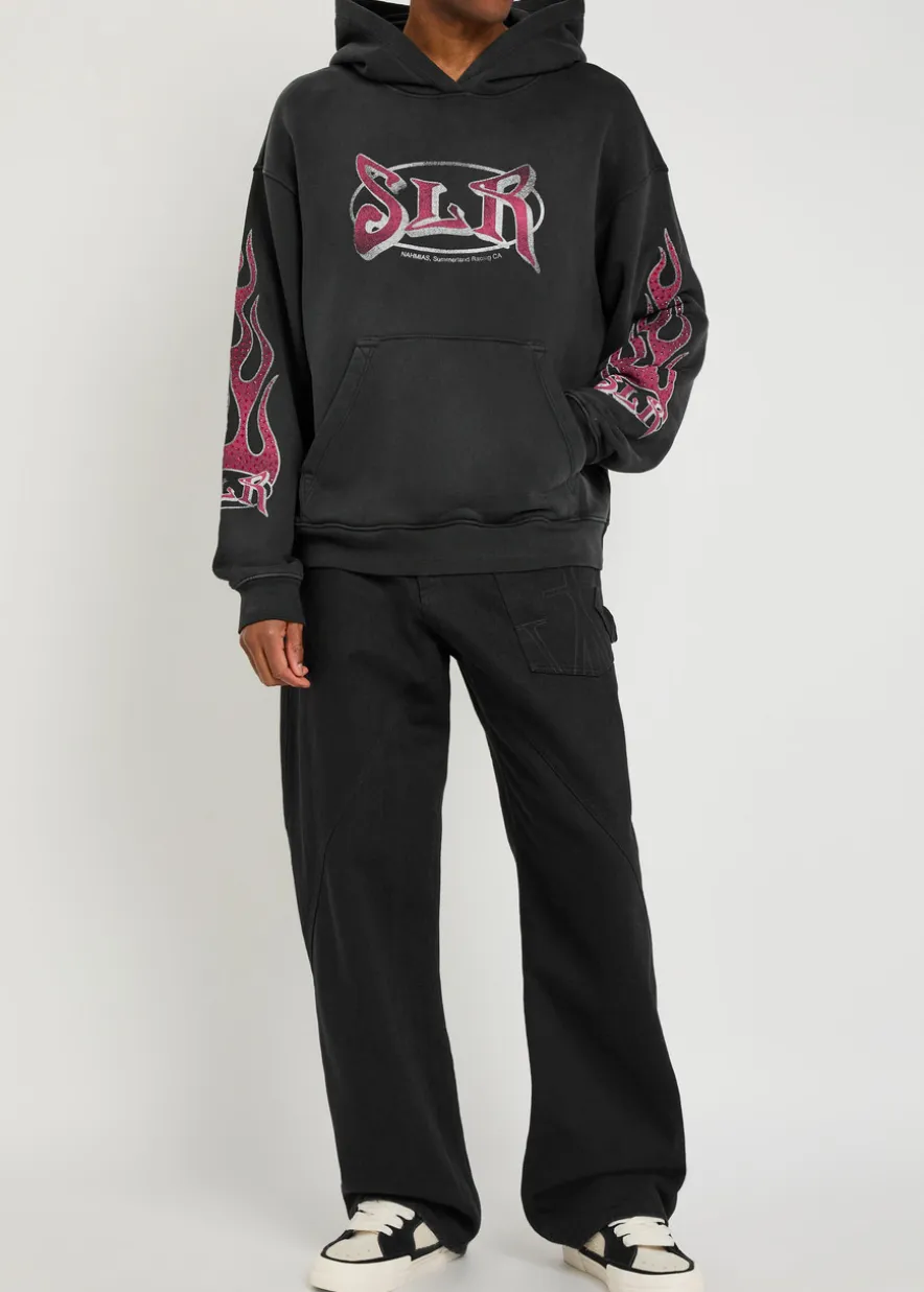 Summerland Racing hooded cotton sweatshirt