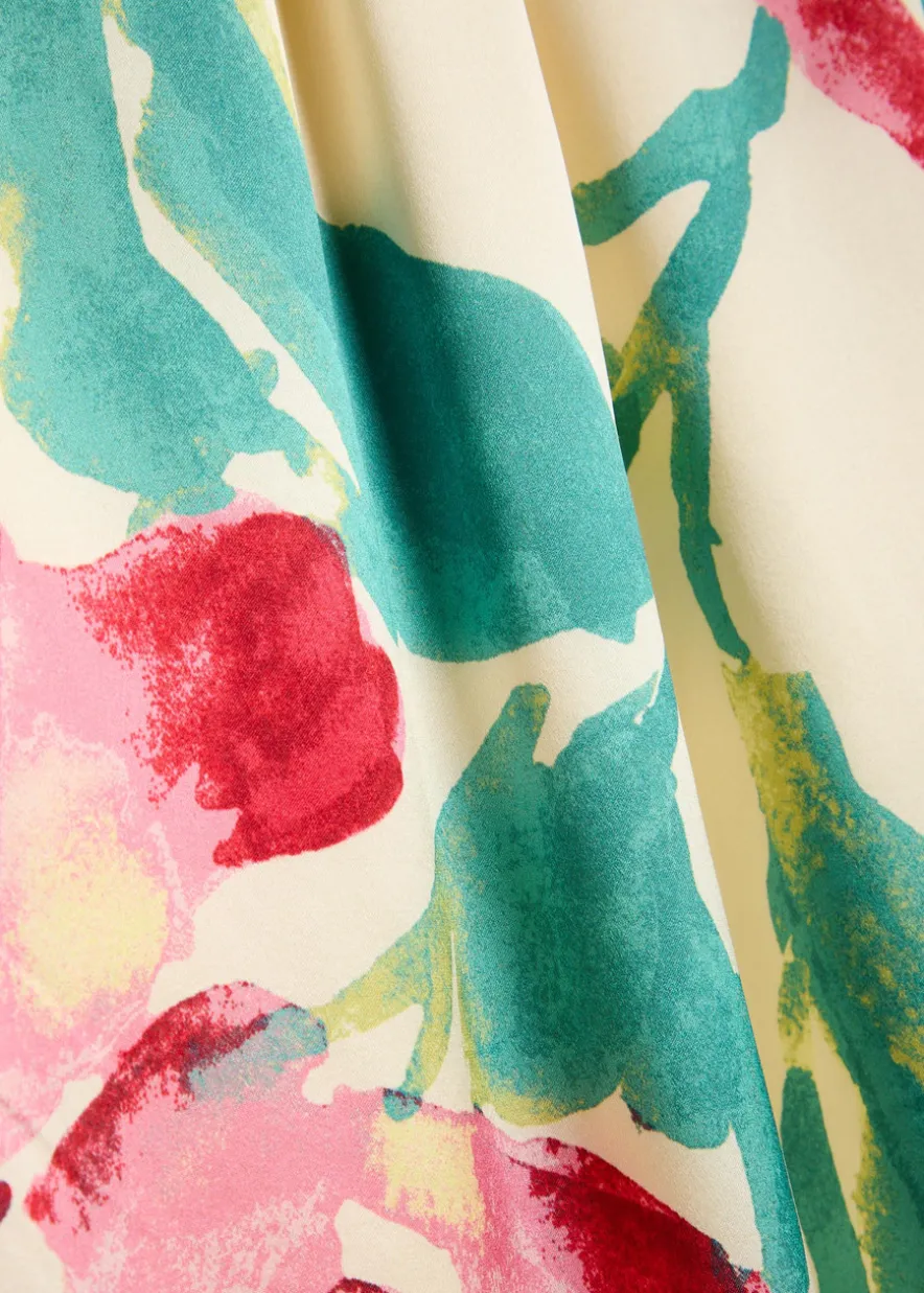Sunblush Bloom floral-print silk maxi dress