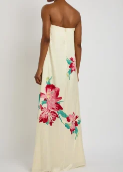 Sunblush Bloom floral-print silk maxi dress
