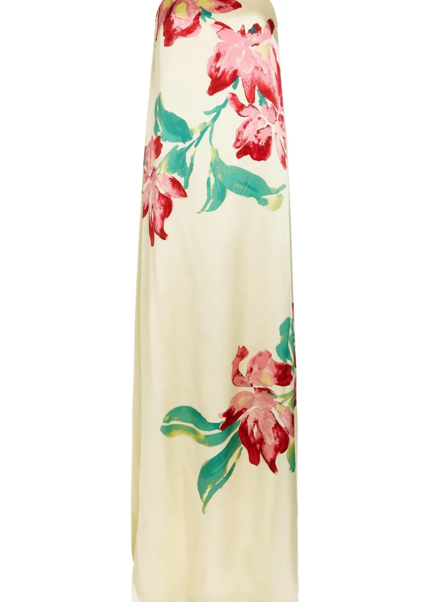 Sunblush Bloom floral-print silk maxi dress