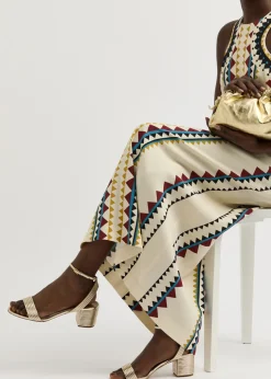 Sundance 50 metallic leather sandals