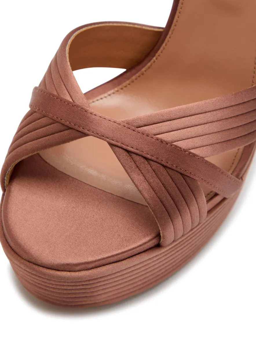 Sundance 140 satin platform sandals