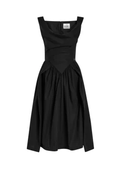 Sunday logo-embroidered cotton-poplin midi dress
