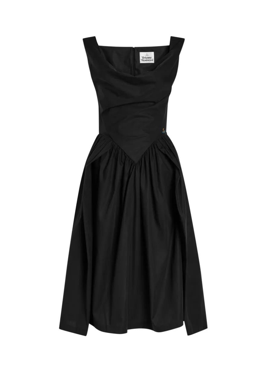 Sunday logo-embroidered cotton-poplin midi dress