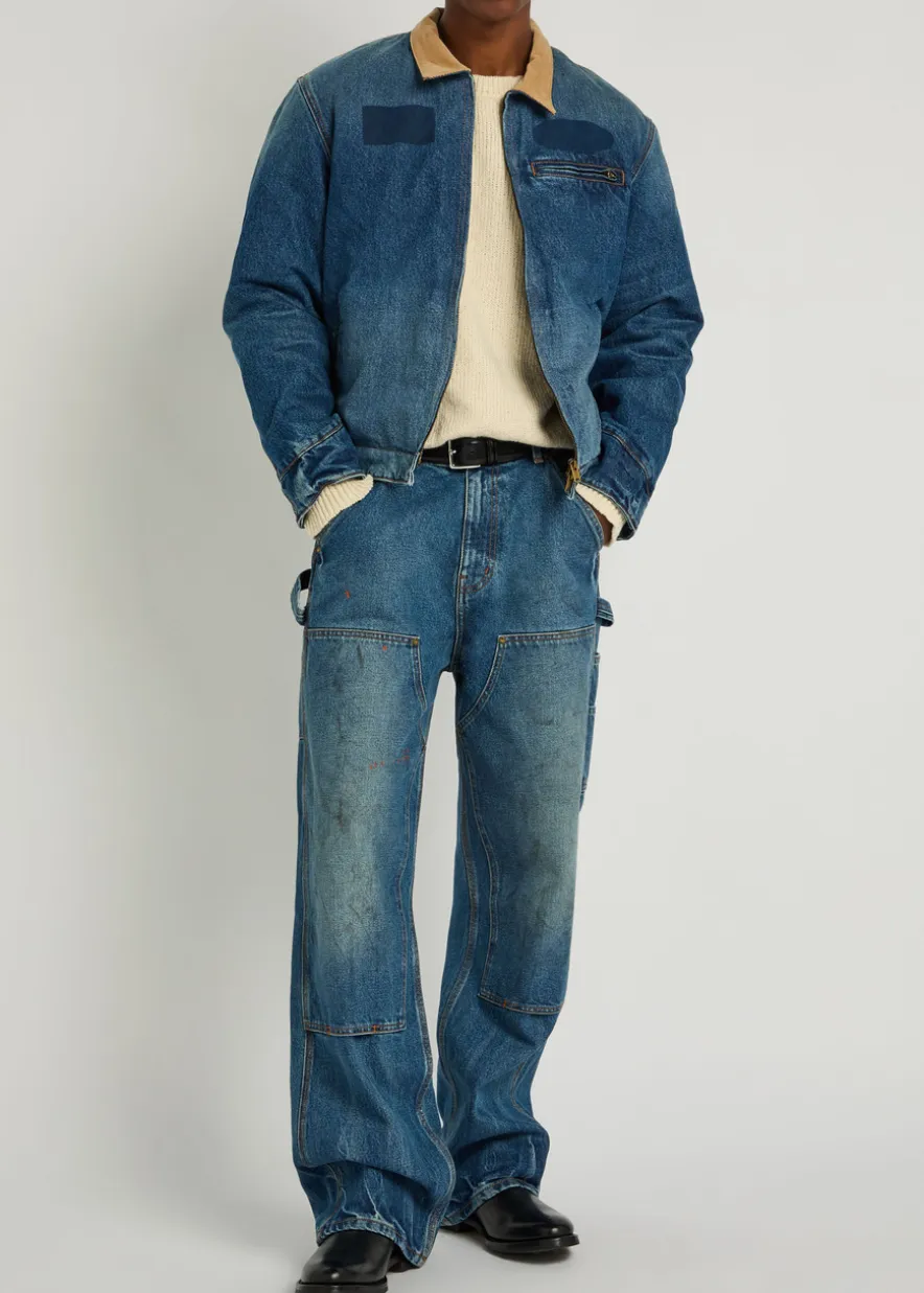Sun Faded washed denim jacket