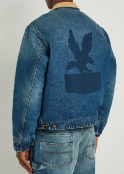 Sun Faded washed denim jacket