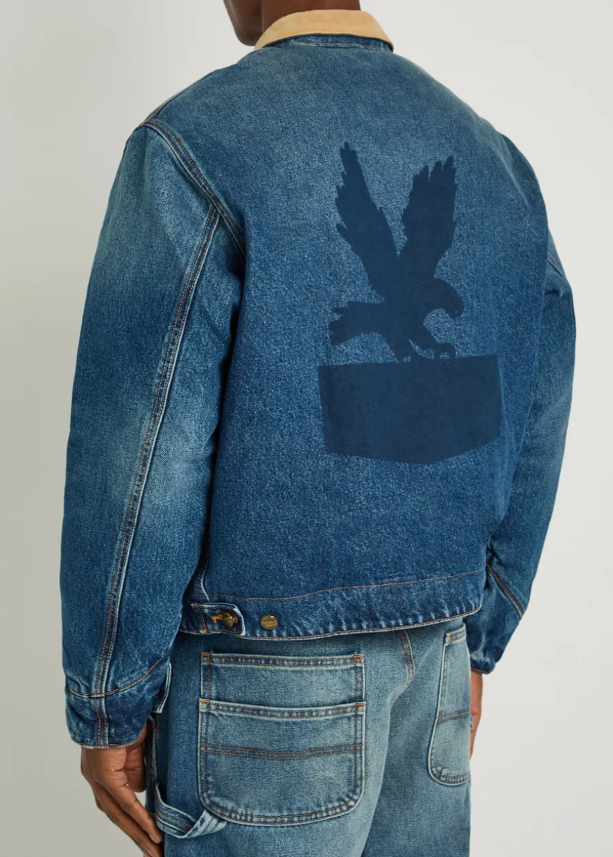 Sun Faded washed denim jacket
