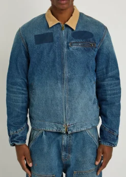 Sun Faded washed denim jacket