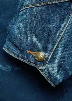 Sun Faded washed denim jacket