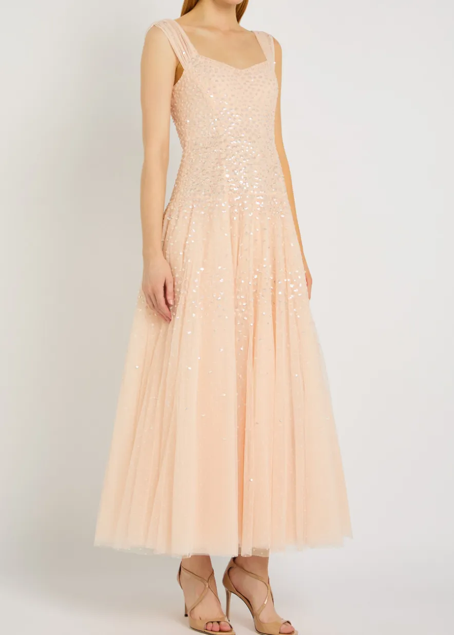Sunrise sequin-embellished tulle gown