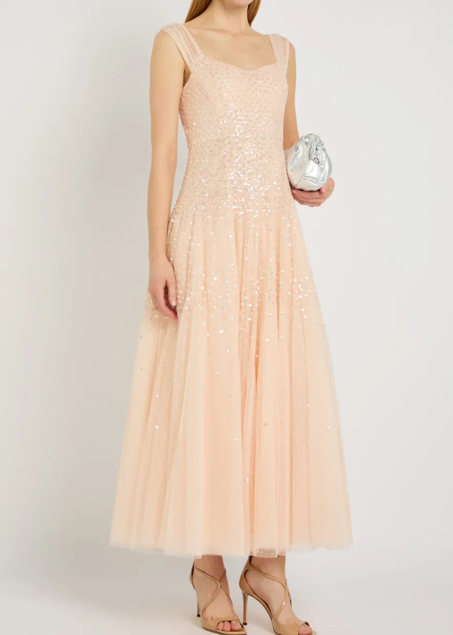 Sunrise sequin-embellished tulle gown