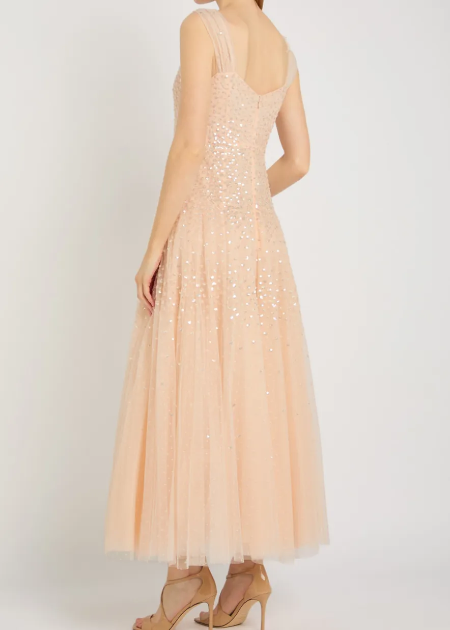 Sunrise sequin-embellished tulle gown