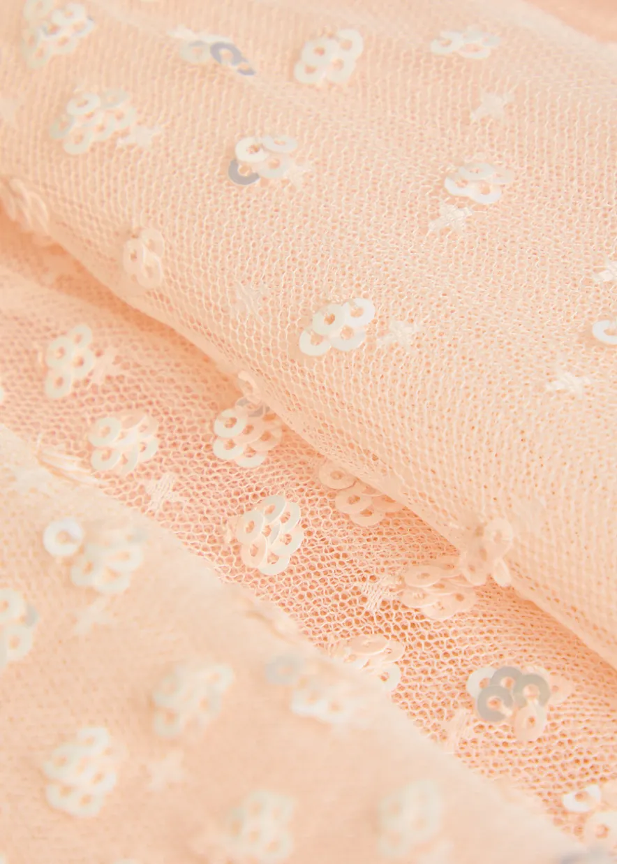 Sunrise sequin-embellished tulle gown