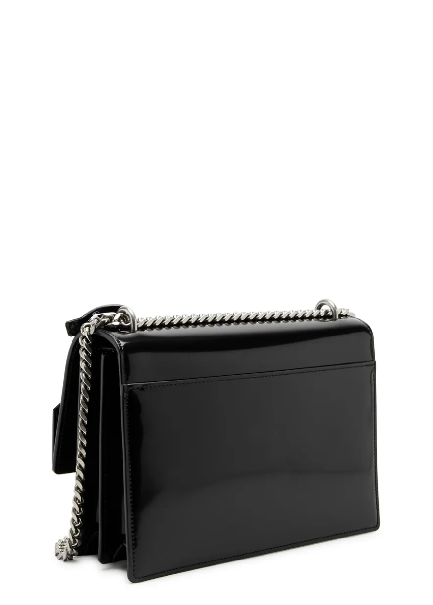 Sunset medium patent leather shoulder bag