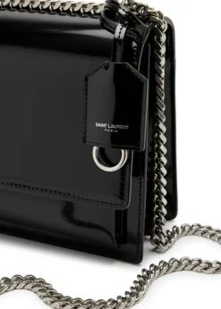 Sunset medium patent leather shoulder bag