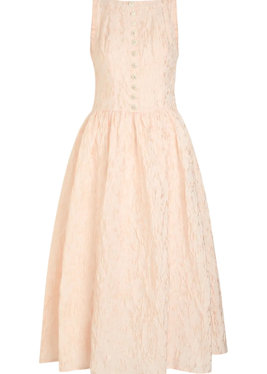 Sun Soaked floral-jacquard cloqué midi dress