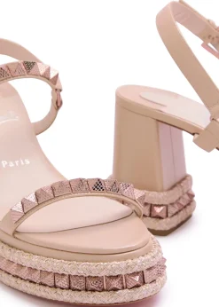 Superaclou 85 spike-embellished leather platform heels