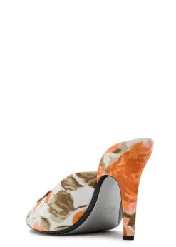 Suzie 110 floral peep-toe mules