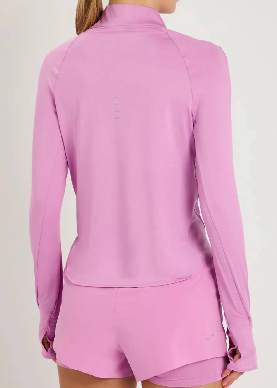 Swift Dri-FIT UV half-zip stretch-jersey running top