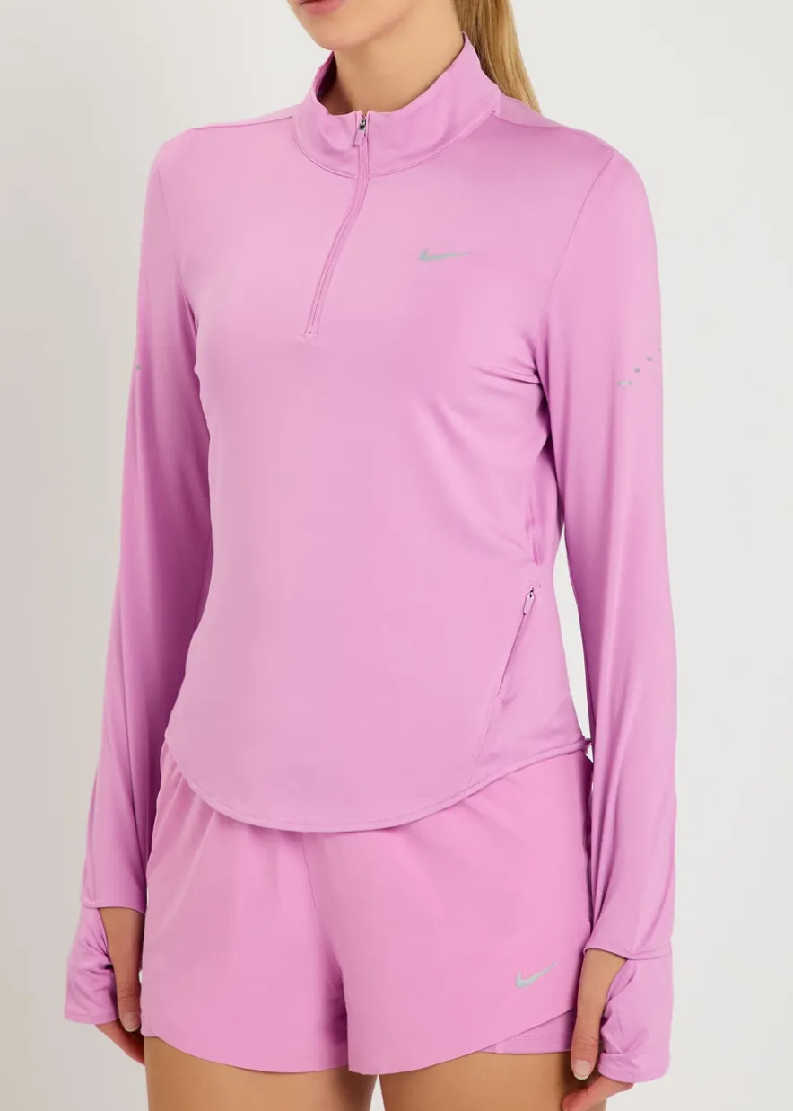 Swift Dri-FIT UV half-zip stretch-jersey running top