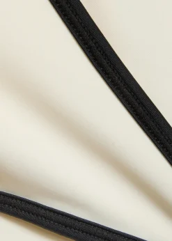 Swim II piped-trim swimsuit