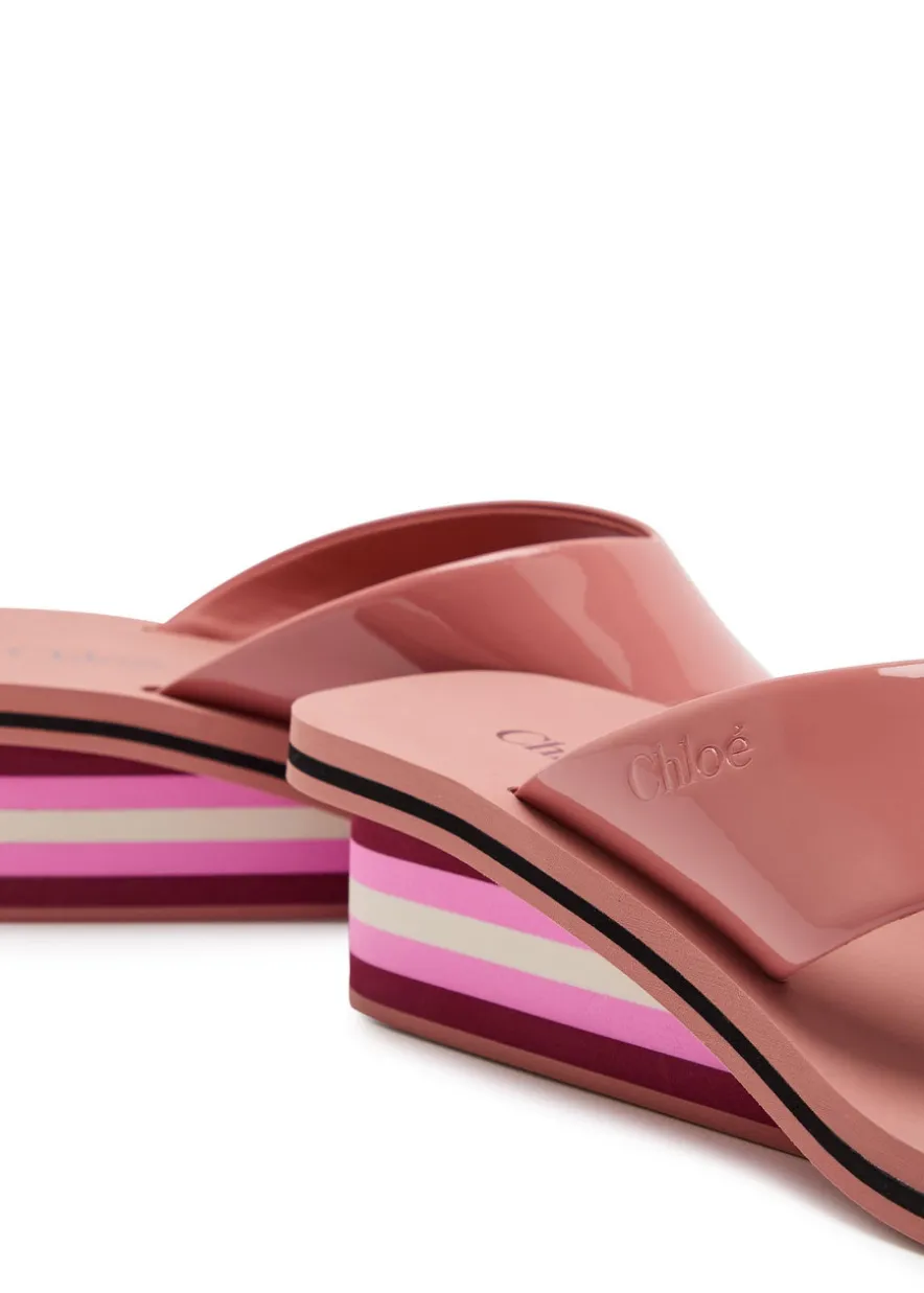 Swimming Cool 45 patent leather wedge sandals